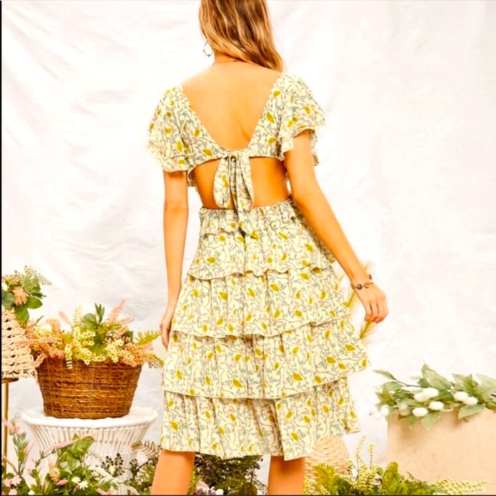 Ruffle layered dress